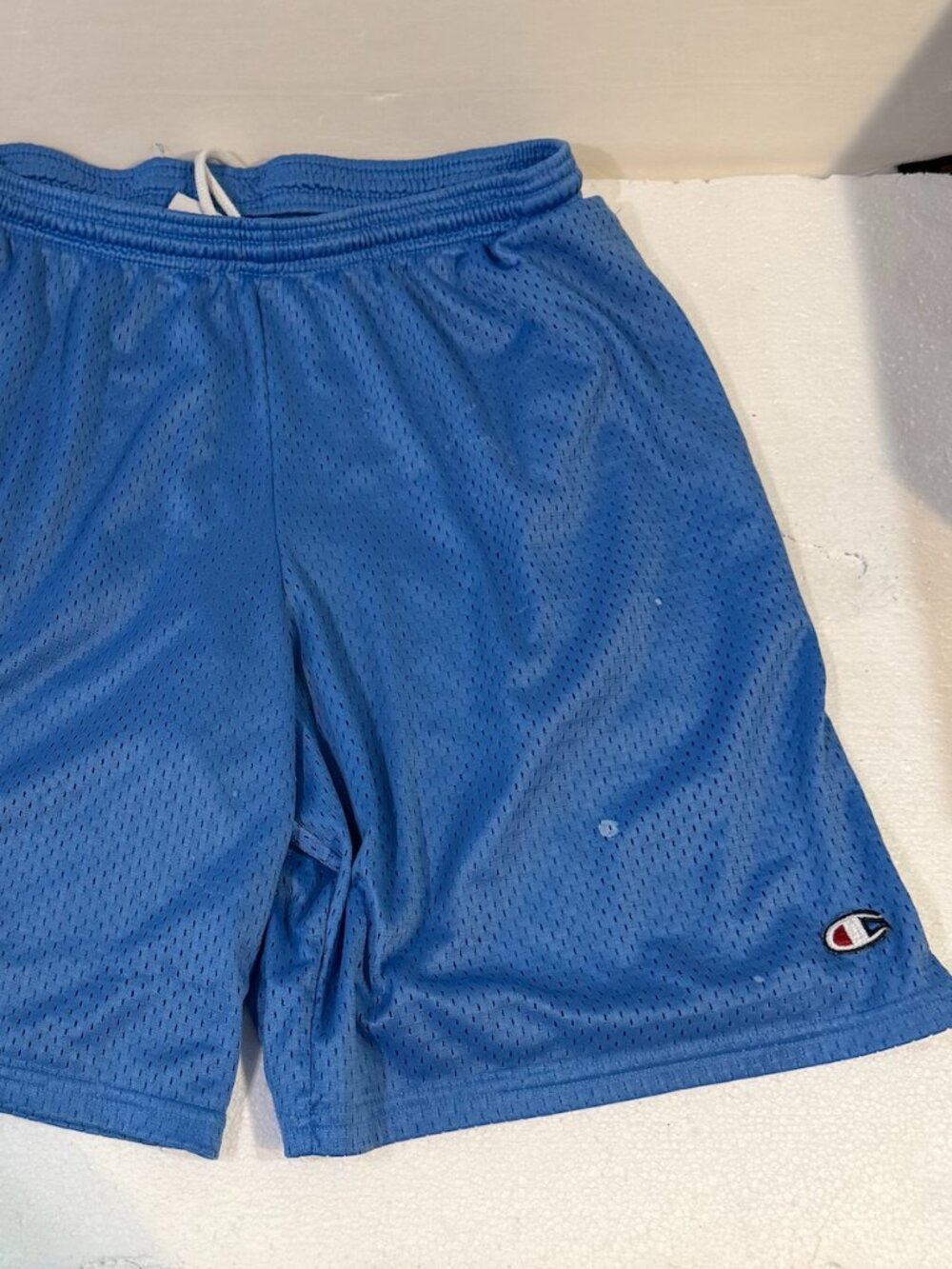 Champion Mesh Shorts Mens Size Medium Pockets Basketball Blue VINTAGE Y2K